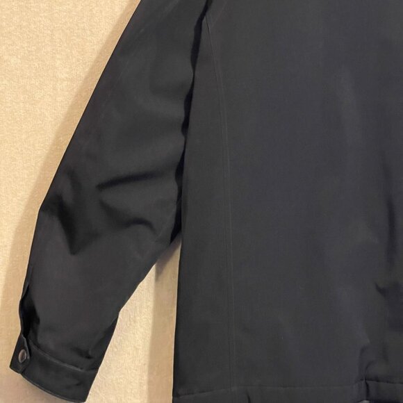 Perry Ellis Jacket Coat Men's XL Black Zippered Pockets Portfolio Poly Tech - Picture 10 of 11